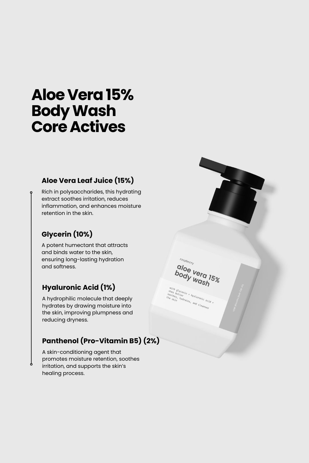 Aloe Vera 15% Moisturizing Body Wash