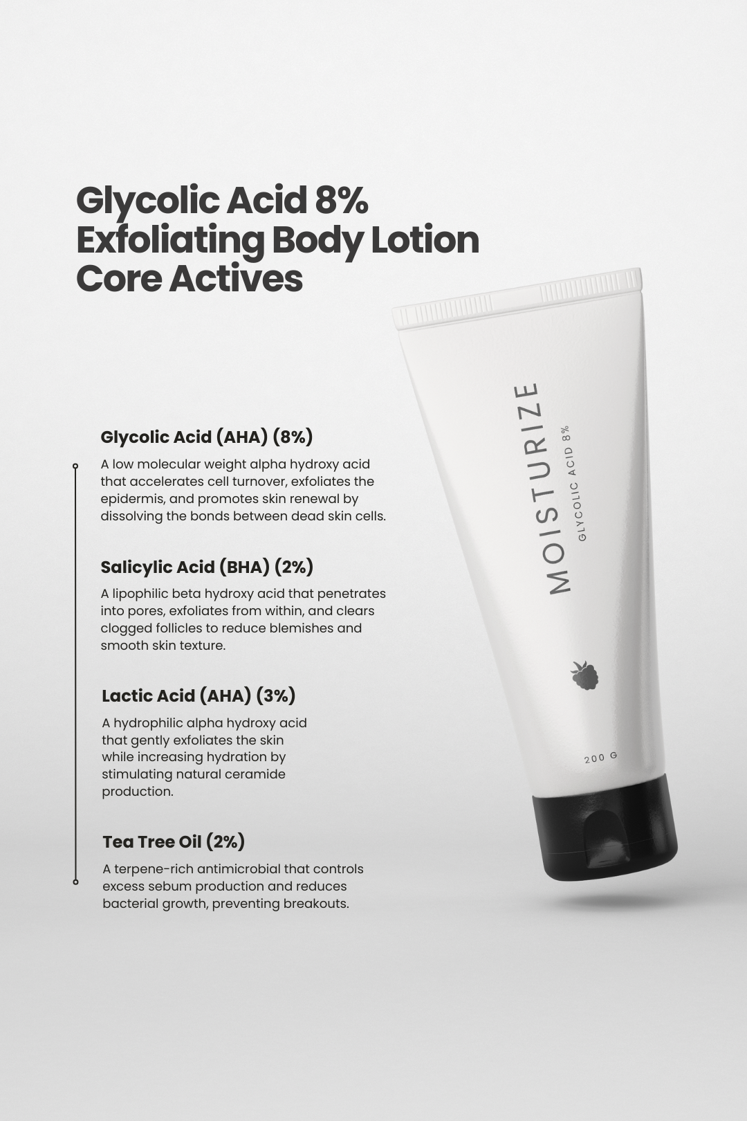 Glycolic Acid 8% + BHA Exfoliating Body Lotion