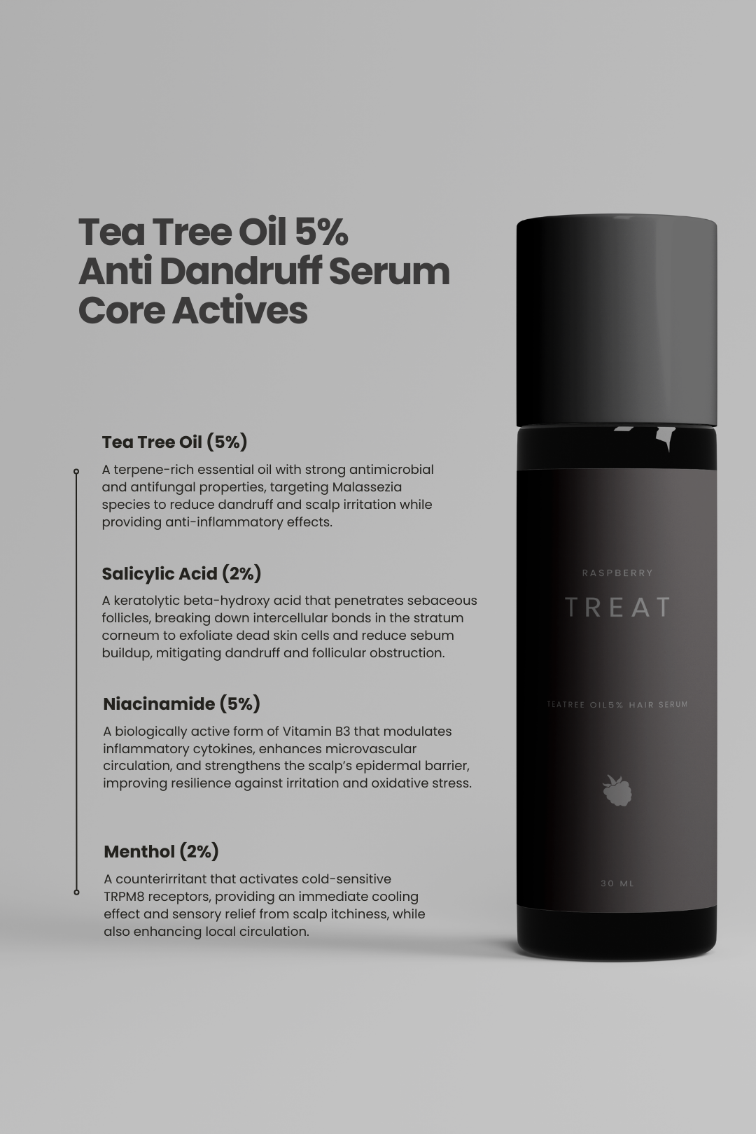 Tea Tree Oil 5% Anti-Dandruff Hair Serum